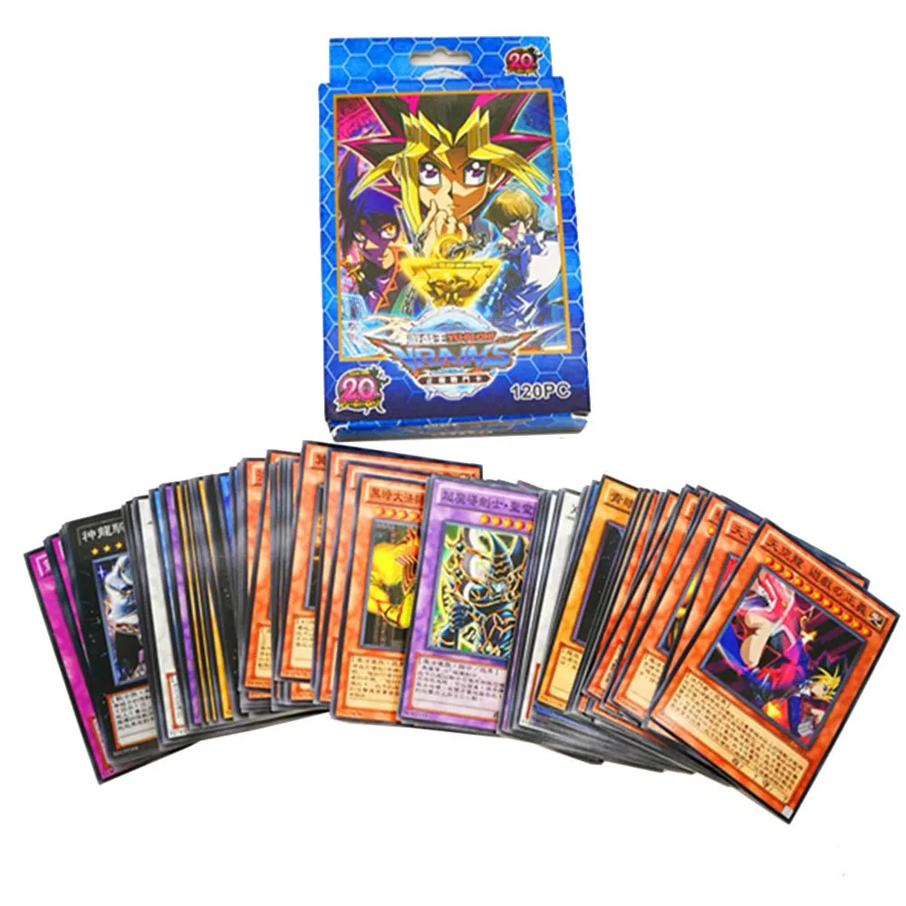 120 шт. Yu Gi Oh игровые карты мультфильм Yugioh игральные карты Япония мальчик девочки Yu-Gi-Oh коллекция карт забавные игрушки - Цвет: 120pcs cards