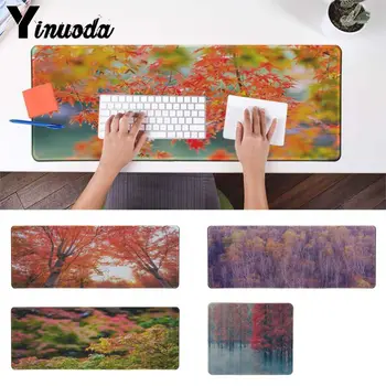 

Yinuoda My Favorite Autumn color fir forest Customized laptop Gaming mouse pad Good quality Locking Edge large Game Mouse Pad