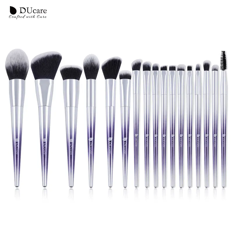 

DUcare 17pcs New Makeup Brushes Set Powder Foundation Eye Shadow Blush Eyebrow Makeup Brushes Cosmetic Make up Brushes