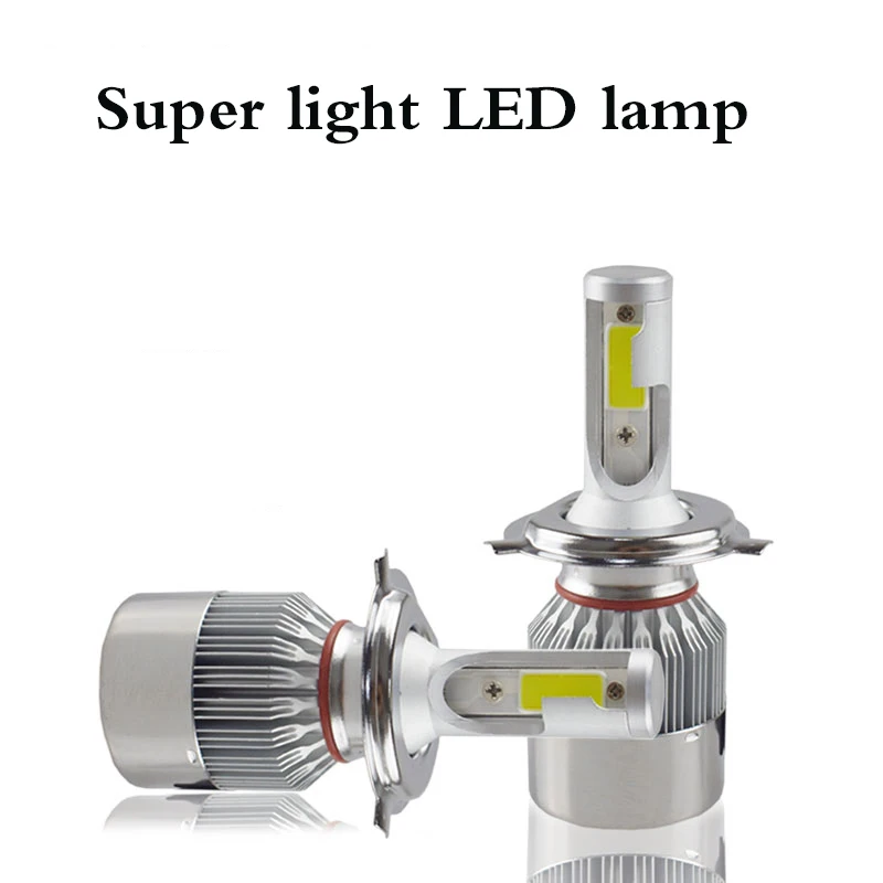 Супер яркий H4 Lampadina 72 W Fari Auto Ha Condotto La Lampada Con Ventilatore 6500K Bianco 12V автомобильный AJ |