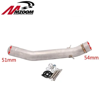 

Motorcycle Exhaust Muffler 51MM Adapter Middle Tube Connect Link Pipe Escape Steel for Kawasaki Z800 Z 800 Z750 Z 750 2007-2012
