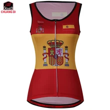 ZM Национальный флаг женский езда Джерси без рукавов Лето дышащий Летний жилет велосипед для скоростного спуска велосипед Джерси Chaleco Ciclismo