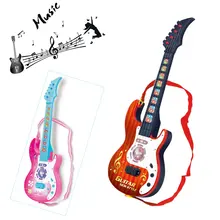 Электрическая игрушечная гитара для детей 21 дюймов флеш-гитара Музыкальные инструменты Развивающие игрушки для детей подарок на год