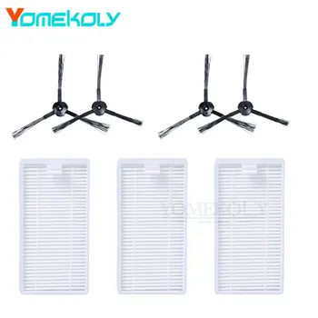 

2Pairs Side Brushes 3PCS Hepa filters for Ecovacs Dibea CEN540 X500 X580 KK8 CR120 CR121 MirrorS Vacuum Cleaner Replacement Kits