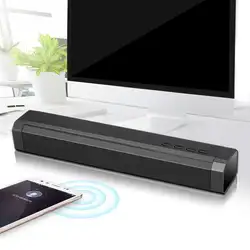 10 Вт беспроводная звуковая панель с Bluetooth домашний кинотеатр тв сабвуфер стерео микрофон динамик беспроводная звуковая панель с Bluetooth