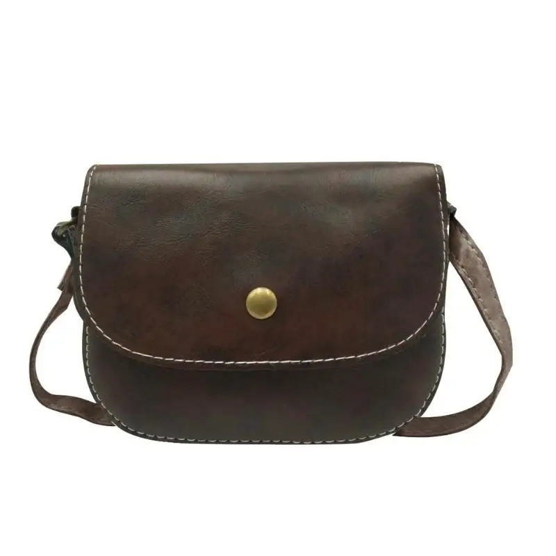 Винтажные сумки на плечо с заклепками, женские кожаные маленькие сумки с цепочкой через плечо, формальный с цепочкой, сумка-тоут на плечо - Цвет: Dark Brown B