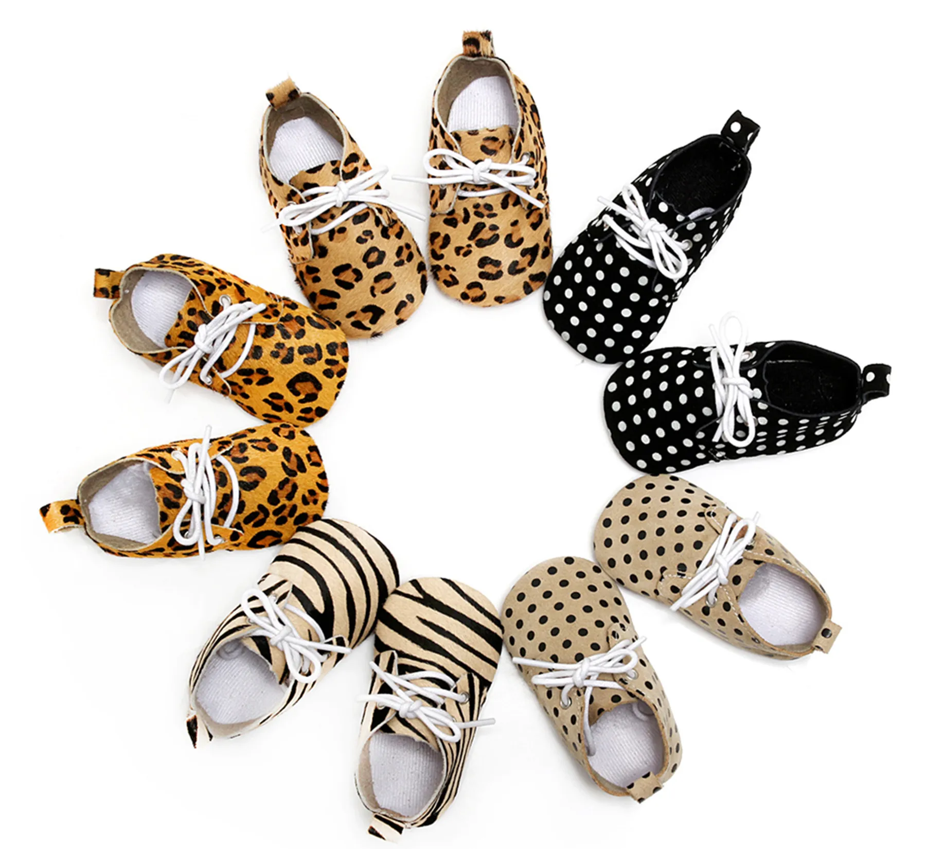 Mocassins de Couro Moda Leopardo Bebê Genuíno Bebe Meninos Meninas Botas Artesanal Padrão Zebra Primeiro Caminhantes 2020
