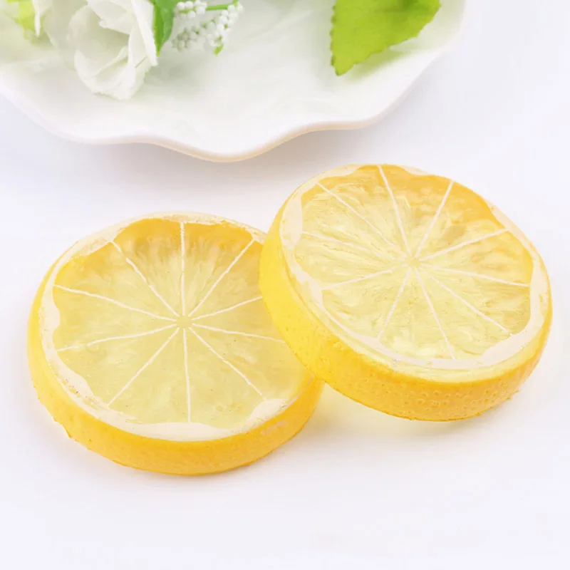 Поддельный лимон Мини Моделирование фруктов ниш искусственные фрукты нарезанные Гарнир