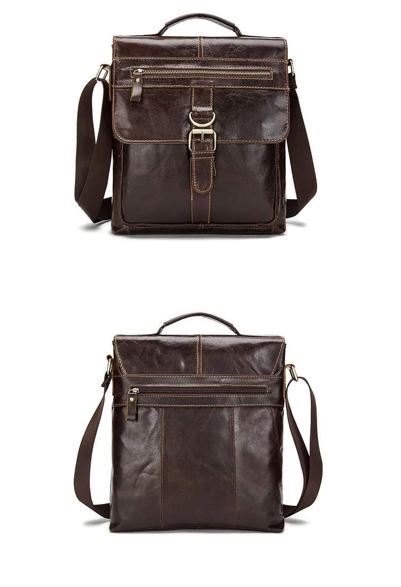 MJ Men's Bags High Quality Genuine Leather Messenger Bag Male Bags Original Real Leather Crossbody Bag Shoulder Handbag (7)