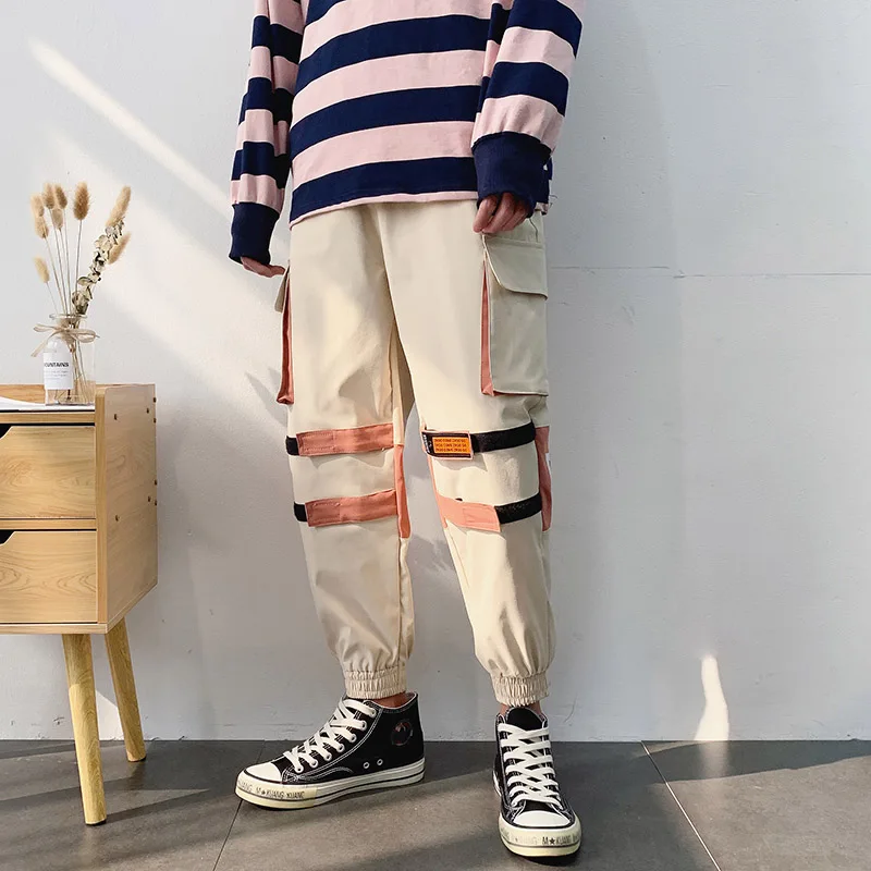 2019 Promotion Only Today Cotton Cargo Pants For Men Khaki Pocket Fashion Designer Japanese Streetwear Harajuku Men Cargo Pants