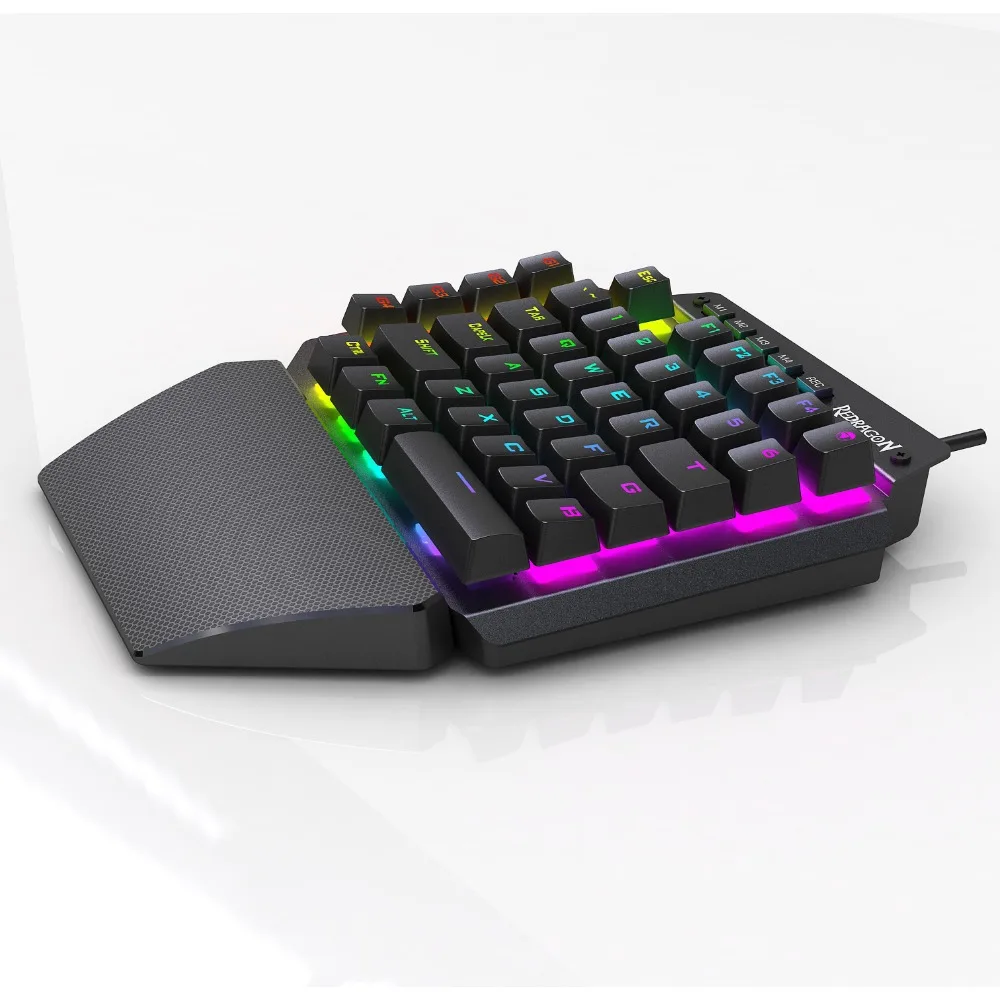  New 1.8m Wired Gaming Mechanical Keyboard One-handed Keyboard RGB Backlight 44 keys Mini Keyboard B