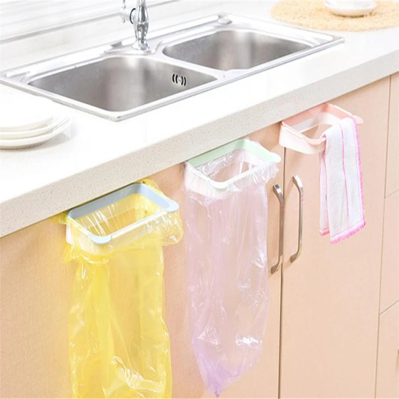 New Creative  Garbage Bag Holder Plastic Bracket Stand Rack Kitchen Trash Storage Hanger Wear-resistant hot Easy to Use C0228   10