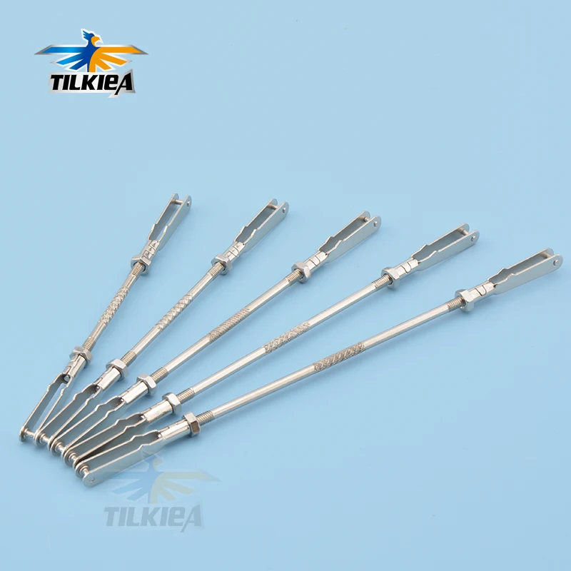 

1Set M3 Clevis + Rod Assembly M3 Clevis Threaded at 2 end D2.5mm M3 Push Rod Steel Wire Push Pull Rod Pushrod Connecting Rod