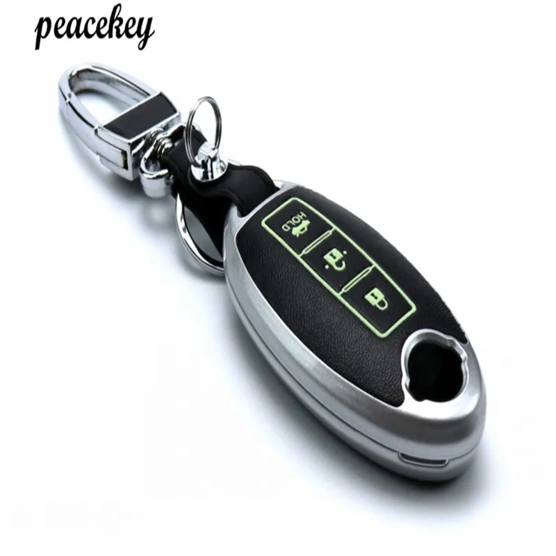 Peacekey кожаный пульт дистанционного управления автомобильный брелок для ключей чехол для Nissan Tidda Livida X-Trail T31 T32 3 кнопки