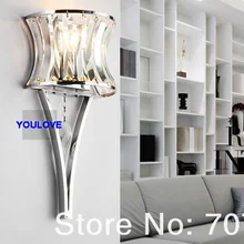 Современный Ice огонь Кристалл Настенные светильники Nordic кристалл настенные светильники светильник дома Освещение в помещении кровать комната Кровать Сторона кафе факел огни