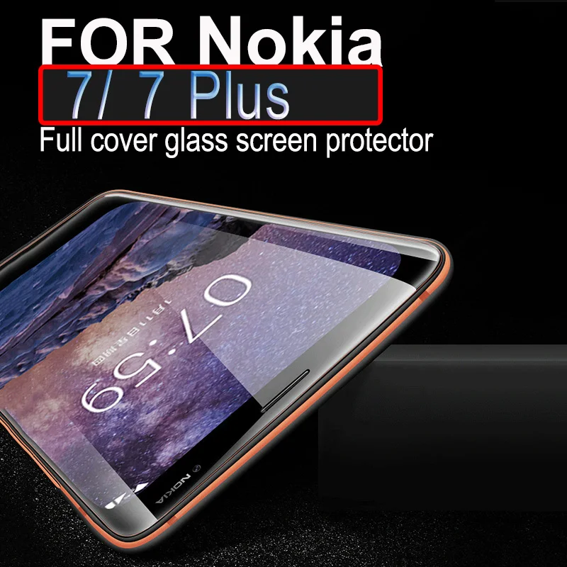 Lamorniea закаленное стекло для Nokia 7 Plus 2.5D Полное покрытие экрана протектор для Nokia 3,1 защитное стекло пленка для Nokia 6