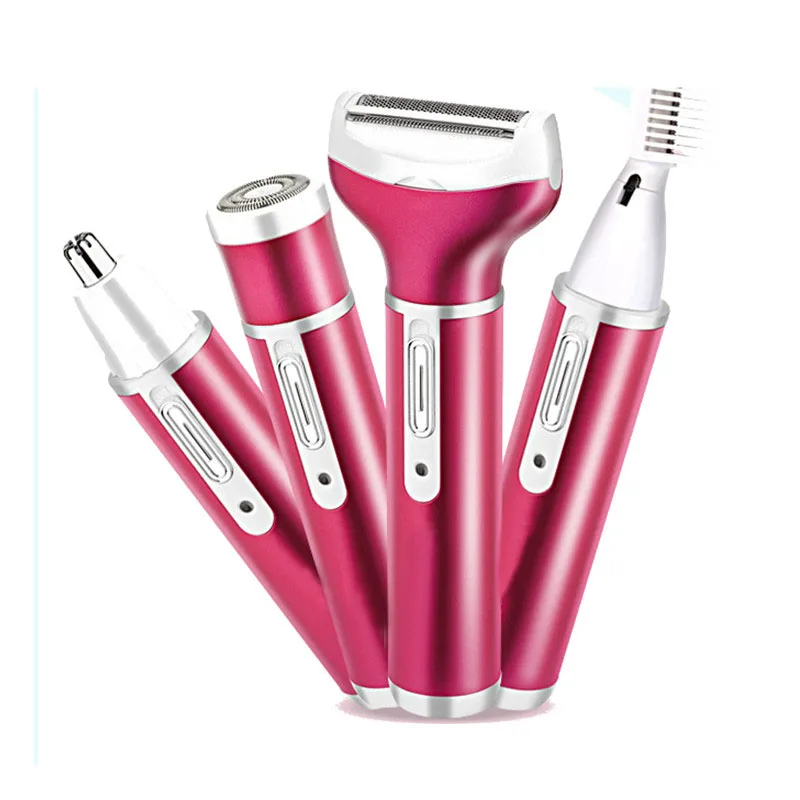 

New Charger Multifunction USB 4 in 1 with English Manual Lady Eyebrow Shaving Men's Nose Device Hair Removal Hygiene Product