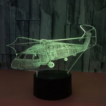 

Aircraft 3d Lamp 7 Color Remote Touch Led Led Night Light Gift 3d Small Desk Lamp 7 color change baby room nights lamps