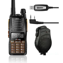 Baofeng GT-5 VHF/UHF 136-174/400-520MHz Dual Band FM Ham Two-way Radio Ham Walkie Talkie with Programming Cable Dual-PTT Speaker