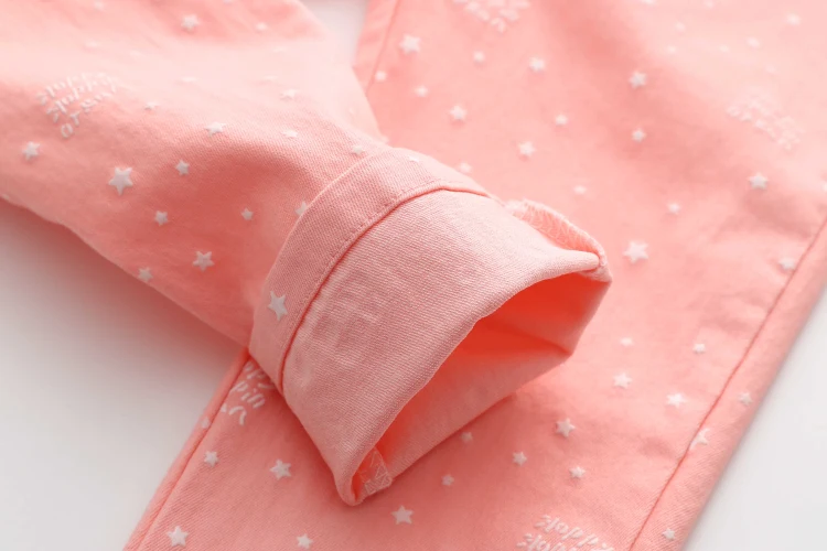 2018 3-12T Years Kids Children Cotton Solid Color Star Print Basic Elastic Capri Little Girl Tight Pants Spring Autumn Trousers (18)