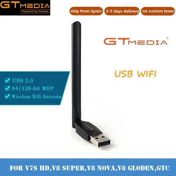 

Free Driver Wireless USB Wifi Adapter 150M Lan USB Ethernet 2.4G GTmedia Band Wi-Fi Wifi Dongle 802.11n/g/b for satellite TV box