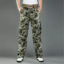 Осенние армейские Модные мужские обтягивающие камуфляжные брюки, повседневные мужские хлопковые брюки A-142