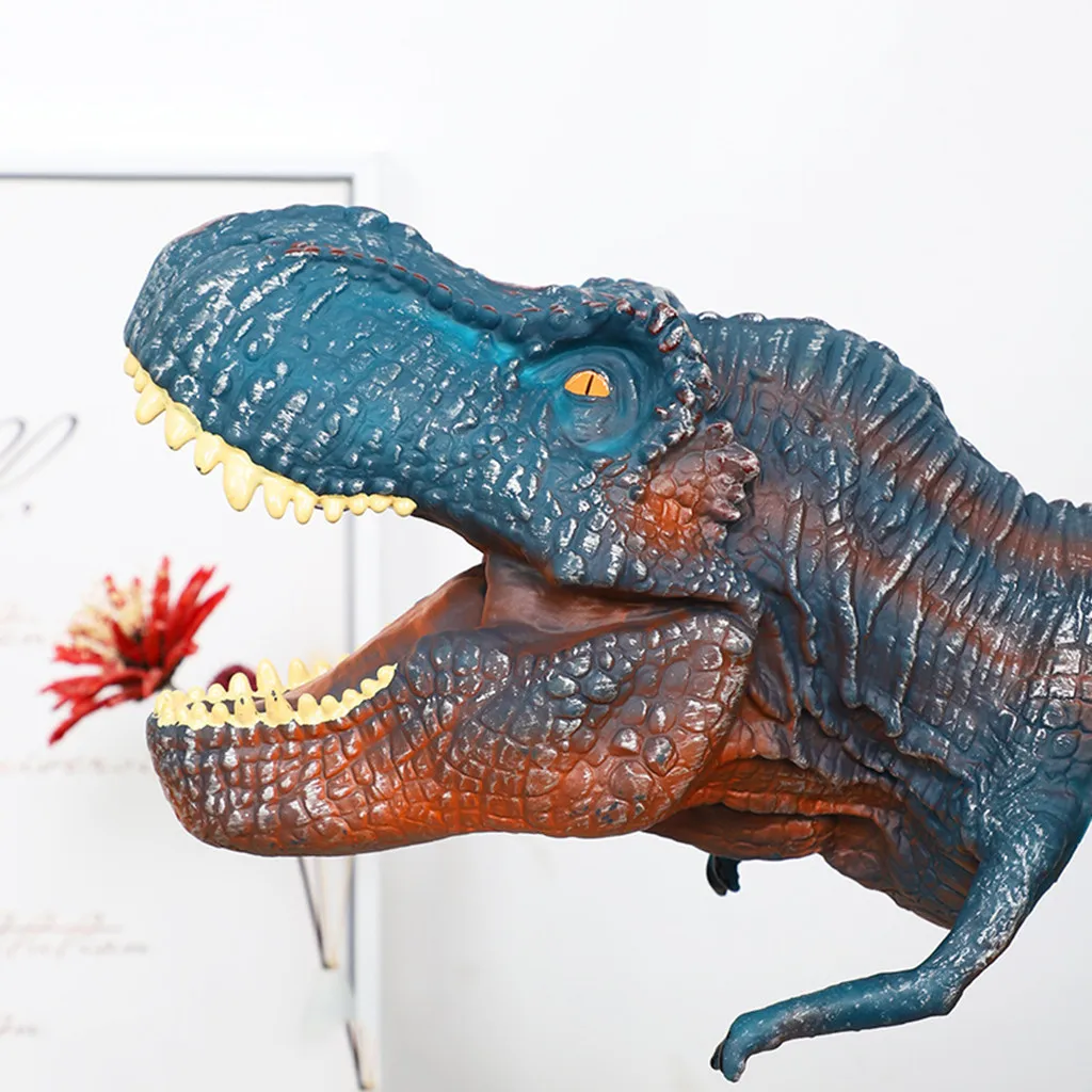 Ручные куклы для детей Pacynki динозавр марионета динозавр пластиковый Динозавр для ролевых игр реалистичные перчатки для головы мягкие игрушки