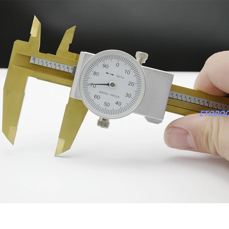 Description Picture 3 of item150mm 0.02mm Shock proof Dial Caliper 0-150mm 6inch 0.001" Dial Vernier Caliper micrometer thickness gauge