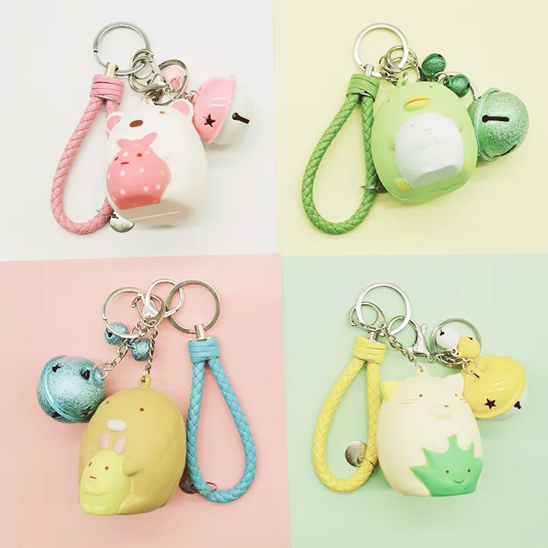 

Anime Cute Sumikkogurashi squishy Keychain Relax toys Kawaii Slow Rising Squishies Key Ring Stress Relief Toys