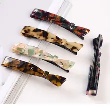 Новые Элегантные ацетатные длинные леопардовые цветные женские заколки для волос женские заколки с повязками для волос Головные уборы модные аксессуары для волос