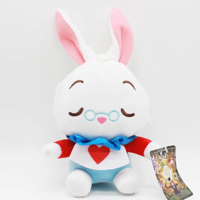 alice in wonderland stuffed white rabbit