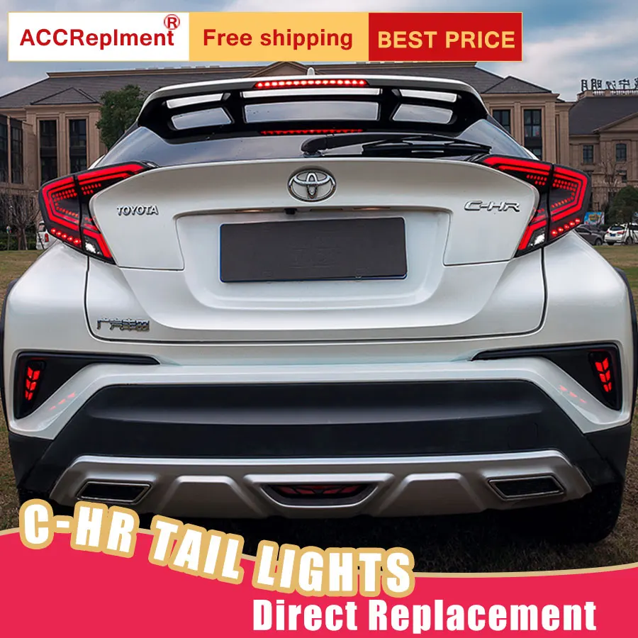 Светодиодный фонарь светильник s в сборе для Toyota C-HR- светодиодный задний фонарь стоп-сигнал заднего хода светильник беспроводной сзади Резервное копирование лампа DRL для хвостовой части автомобиля светильник s