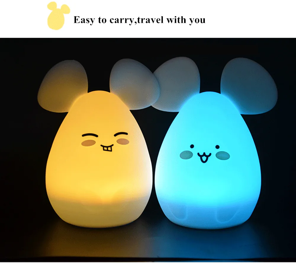 SuperNight Cute Cartoon Cat Mice LED Night Light Touch Sensor Colorful Silicone Bedside Table Lamp for Children Kids Baby Gift (7)
