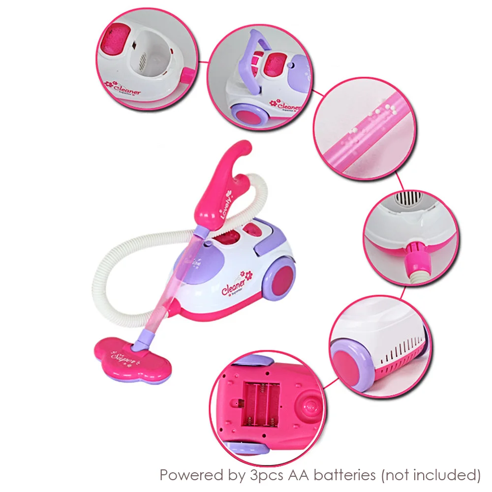 Детский миниатюрный пылесос для уборки Чистящая тележка игровой набор w/Швабра совок и щетка губчатая игрушка из пены
