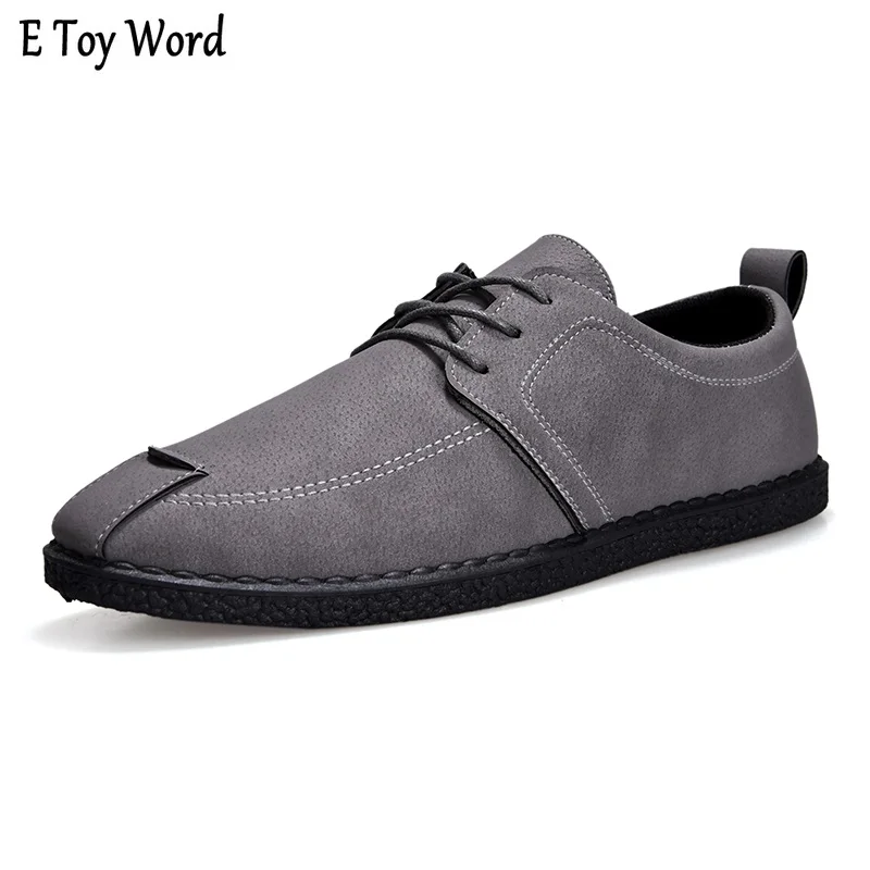 

New Arrival Popular Style Men Casual Shoes Lace Up Men Flats Microfiber Men Shoes Comfortable Light Soft Fast Free Shipping
