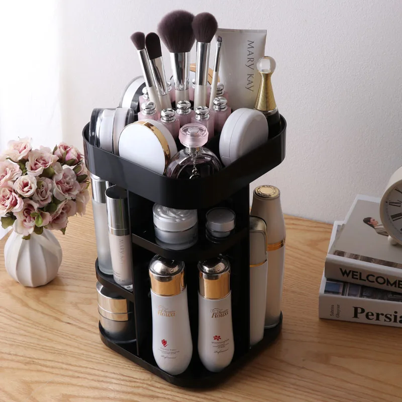 

Cosmetic Case Makeup Tool Kits Accessories Rotary Adjustable Space Make Up Brush Shelf Lipstick Skin Care Maquillage Rack