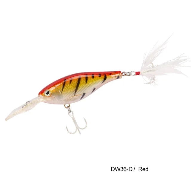 TSURINOYA Bear King DW36 SHAD 80 мм/13 г глубина погружения 2,1-4,5 м приманка для рыбы плавающая твердая приманка артикулярная приманка с пернатым блеском - Цвет: DW36 D