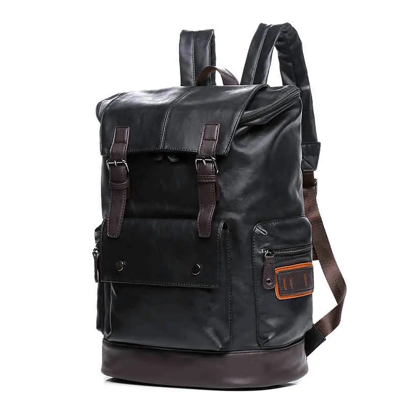 Buy Large Capacity Mens Leather Backpack For Travel