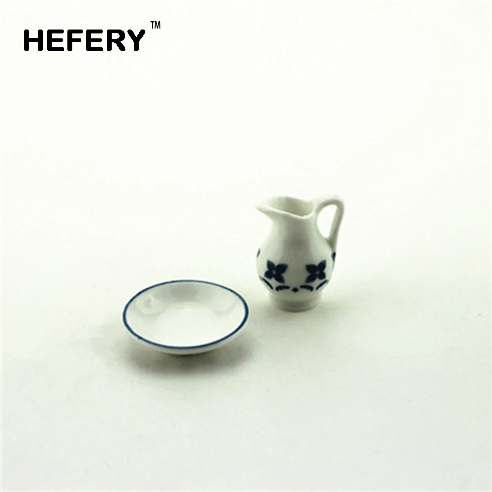 

1/12 Dollhouse Miniature Accessories Mini Ceramic Tea Set Simulation Furniture Kettle Ttray Set for Doll House Decoration