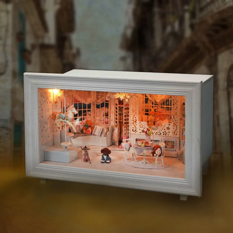 

K-002 Princess' Dream DIY House With Furniture Light Music Gift House Toys Girl Children Intelligence