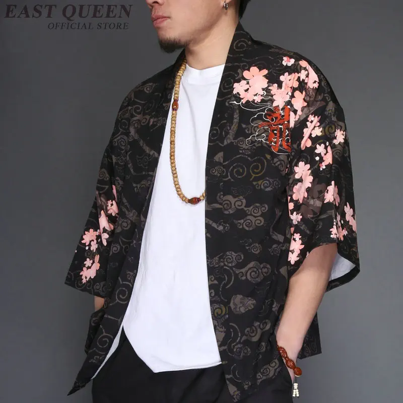 Kimono Man Japanese Clothes Men'S Kimono Yukata Male Jacket Harajuku Japanese Streetwear Samurai Costume Haori Men Clothing