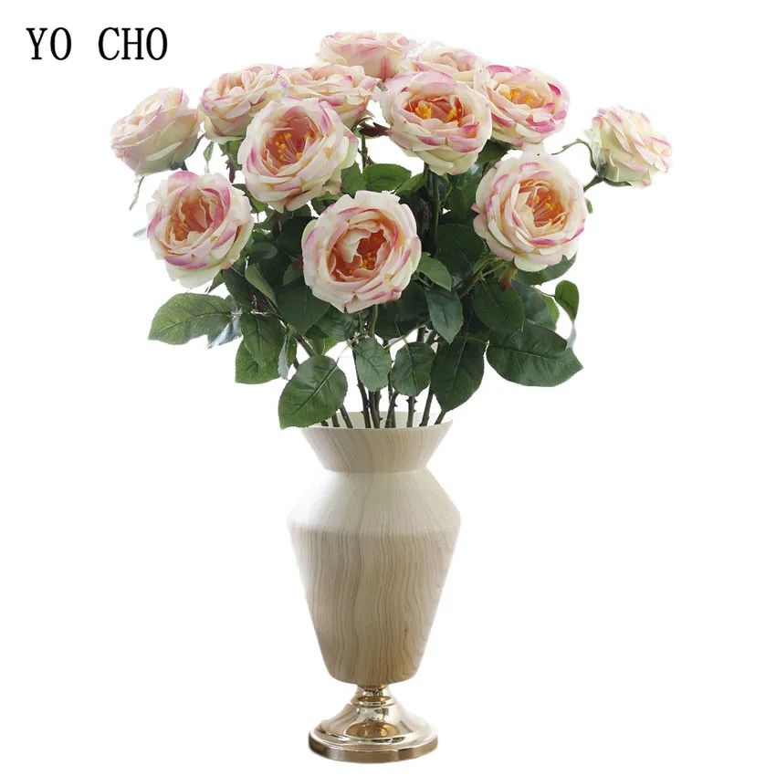 roses artificial flower fake flower silk peonies  (37)