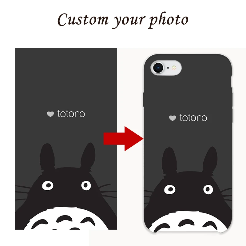 

KUMLG Personalized Phone Case For iPhone 6 6S 7 8 Plus X S R XS MAX XR Cover Design Picture Logo Photo Tonari no Totoro