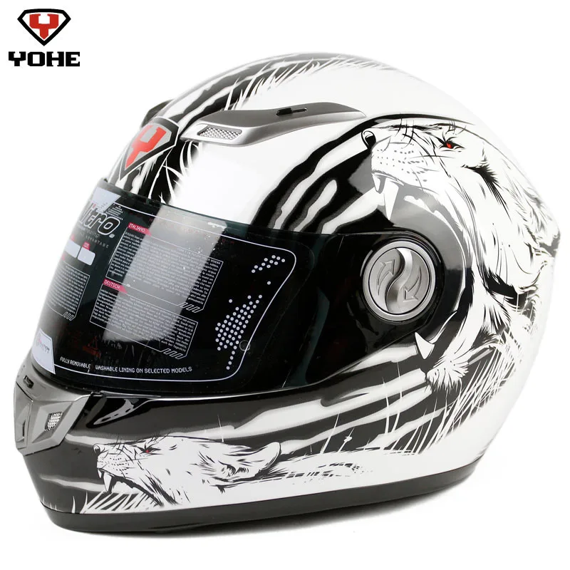 

Free shipping Motorcycle helmet yh-927-r2 professional black and white