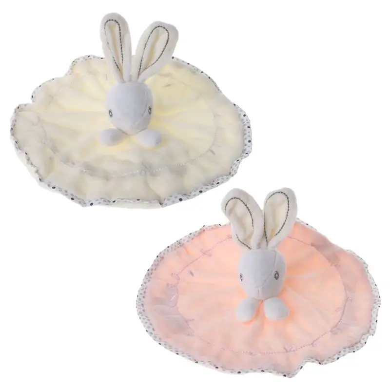 Baby Soft Appease Towel Cute Plush Rabbit Toys Nursing Newborn Chew Toy Round Baby TowelTowels