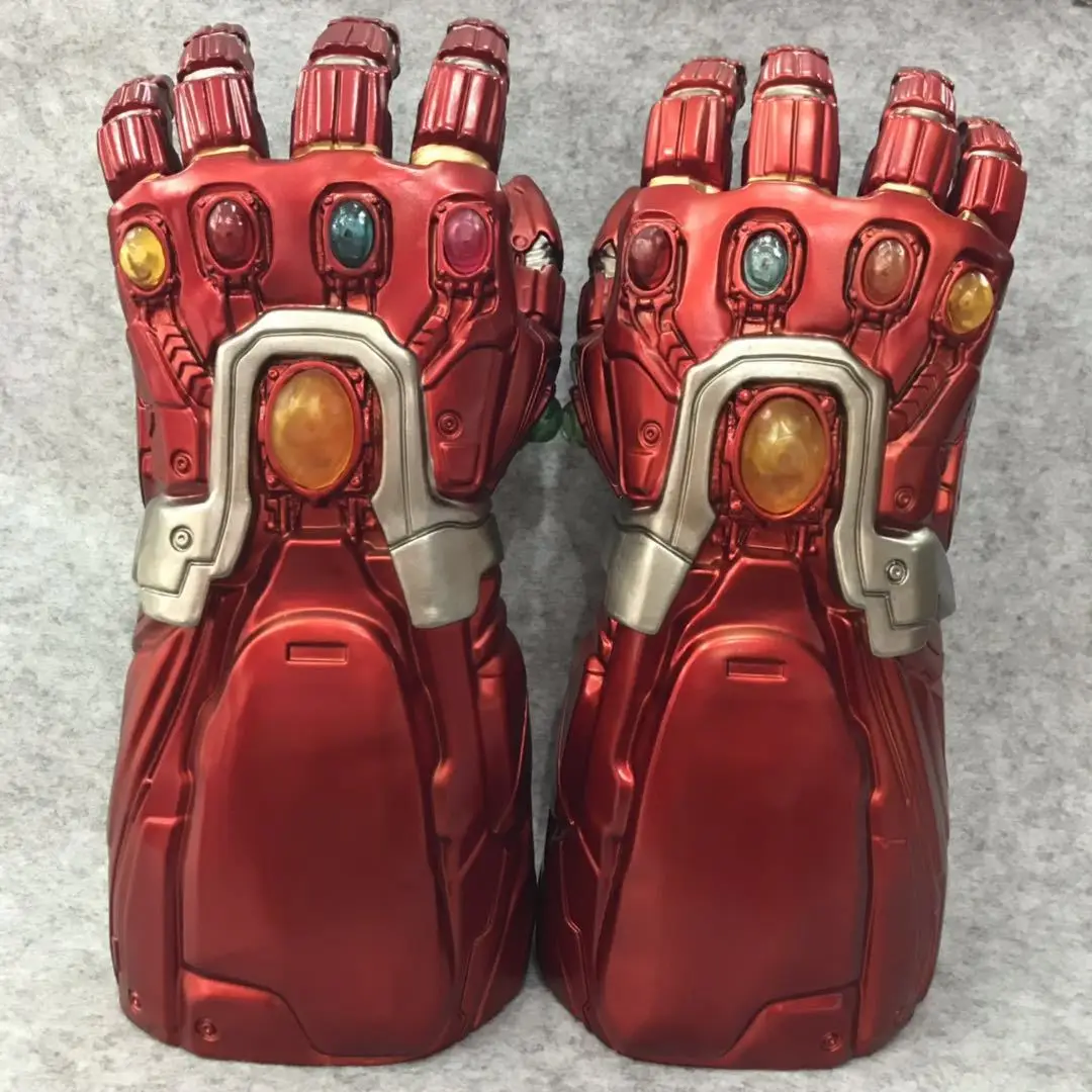

Marvel Avengers End Game Iron Man Infinity Gauntlet Gloves with LED Cosplay PVC Figure Model Toys