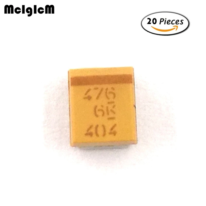 MCIGICM 20 штук B 3528 47 мкФ 6,3 V наземный танталовый конденсатор