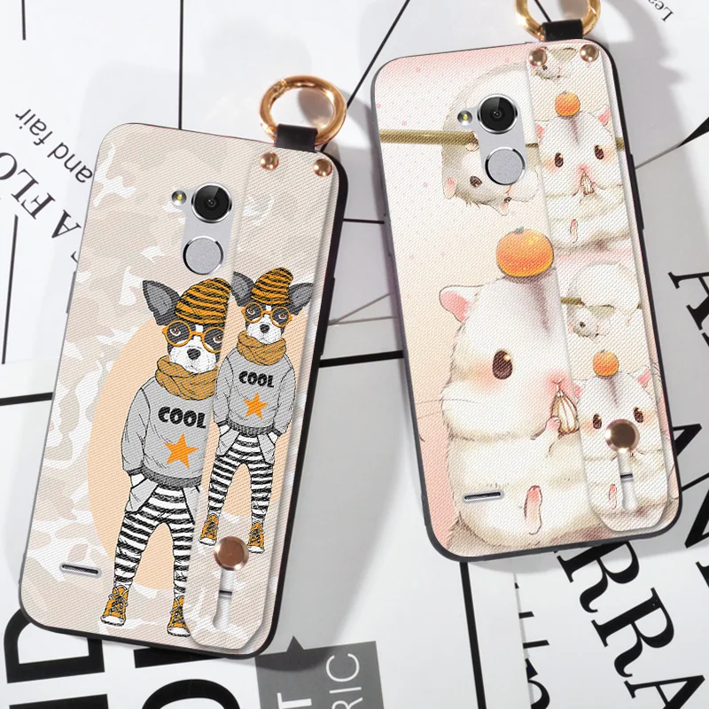 

Hand Strap Case For ZTE Blade A6 Lite A0622 3D Frosted Cute Dog Back Cover For ZTE Blade V7 Lite / V6 Plus A2 A2S Fashion case