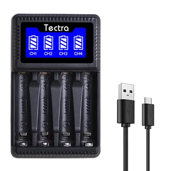 

Tectra LCD Universal Intelligent USB 4 slots Charger AA AAA Battery Charger