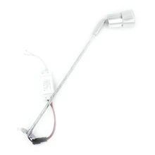 4PCS 12V input 1W LED Picture Light Desk Light Stand Pole Post Lamp Spotlight Jewelry Phone Store Showcase Display Case chrome